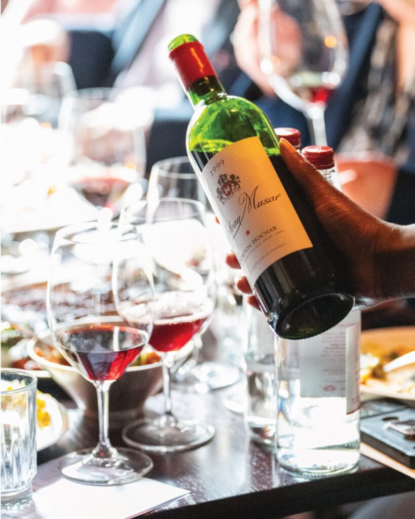 Chateau Musar wine at The Lansdowne Hotel in Eastbourne